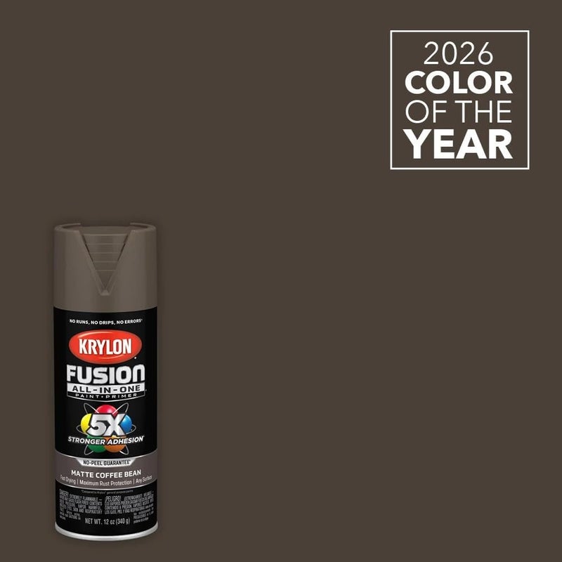KRYLON فيوجن الكل في واحد، غير لامع، حبة القهوة، 12 أونصة - Image 1